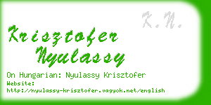 krisztofer nyulassy business card